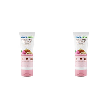 Mamaearth Multani Mitti Face Wash with Multani Mitti & Bulgarian Rose For Oil Control & Acne - 100 ml | Suits All Skin Types | Hydrating & Gentle | Paraben-Free | No Silicones | Sulphate-Free